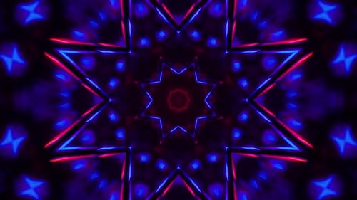 Red Blue Neon Motion Background Vj Loop. Infinitely looped animation.