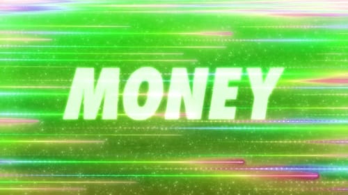 Money Word With Colourful Background V3