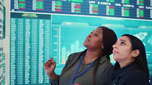 Enterprise Colleagues Reviewing Efficiency and Performance Metrics