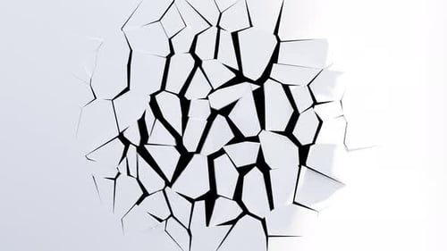 Crack White Wall Move Seamless