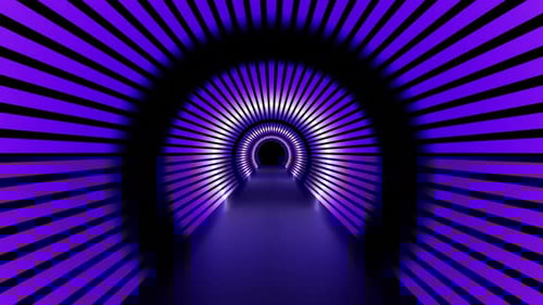 Purple and White Lines Abstract Tunnel Led Neon Glowing Seamless Animation