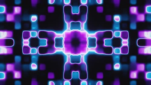 Purple and blue gradient flash neon squares vj loop animation