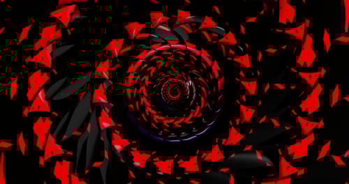 3D VJ Abstract Rotating Tunnel Background 4K 006