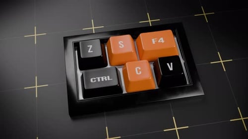 3d Rendering of a Keyboard Animation