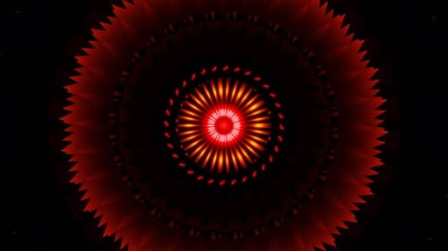 vj loop motion flickering circle yellow red light music background