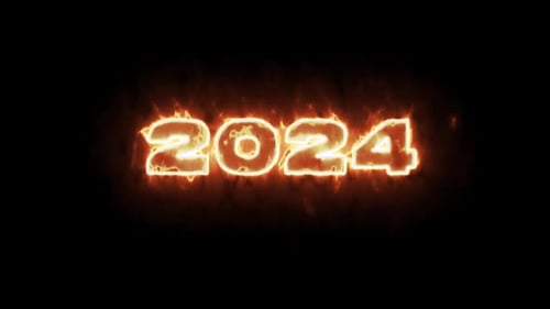 2024 New Year Fractal Fire Energy Text Intro Opener