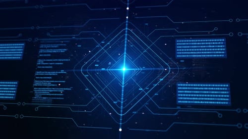 Quantencomputer, Cybersicherheit, Futuristische Technologie, künstliche Intelligenz, Digitales Netz. Neura