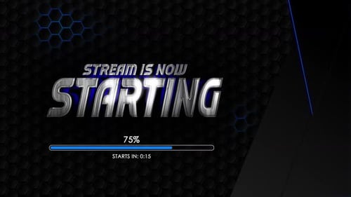 Streaming Intro With Shining Text And Loading Bar With Blue Theme