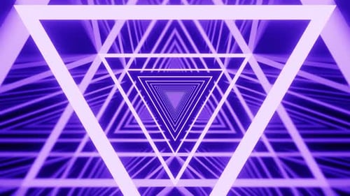 Blue Triangle Neon Show Vj Loop Background HD