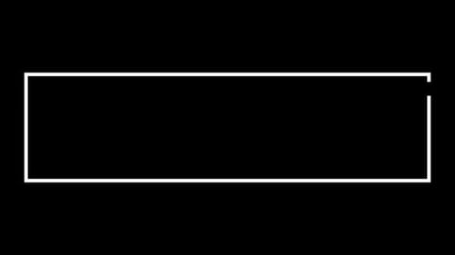 Coleção Aspect: Animação retangular branca do terço inferior com um contorno que desaparece