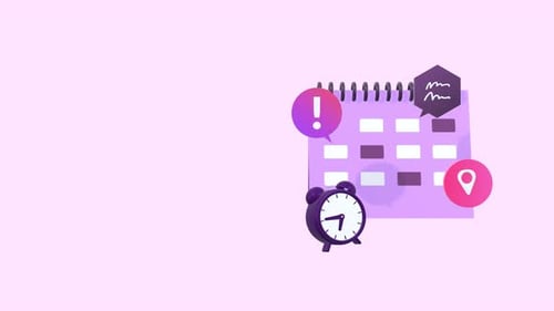 3D Animated Calendar with Copy Space for Daily Planning and Productivity.