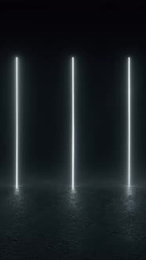 A mesmerizing display of futuristic white neon lights