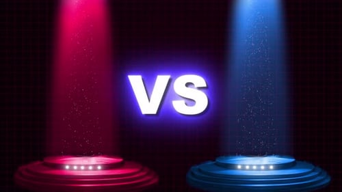 Vs Background Stage Light Animation, Versus Team Fighting Game Competition Background, Vs Or Versus