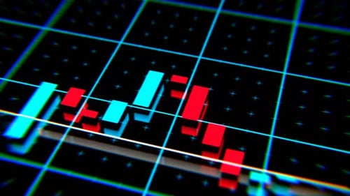Stock market animated graphic. Stock price chart.