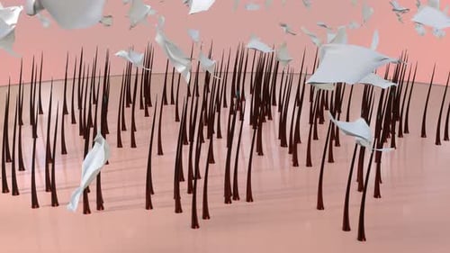 Hair care. Hair strengthening cosmetic. Hair growth care strengthening shampoo or serum.