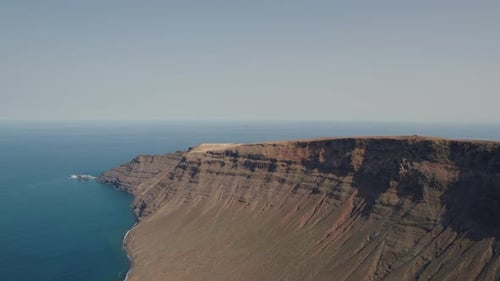 Volcanic Hills of Lanzarote Island, Mirador Del Rio, Canary Islands, Spain. Aerial View