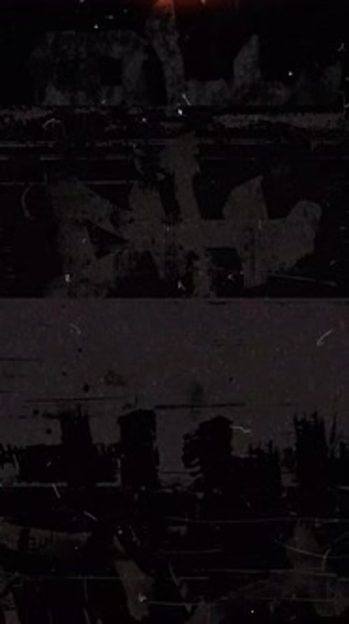 Vertical Grunge Film Japanese Retro Vintage Old Overlay Filter and Rolling Edge for Visual Effects