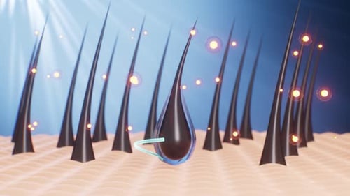 Shampoo repair and nourishes hair, shampoo or conditioner advertisement, 3d rendering.