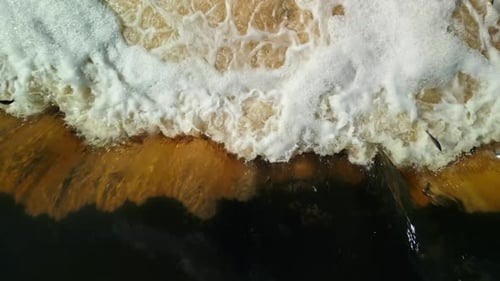 Symphony of Nature Sounds of the Salmon Leap at Venta Falls Aerial