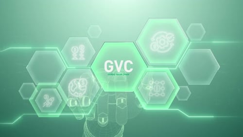 Gvc Hand touching,Digital transformation,Science and artificial intelligence,innovation
