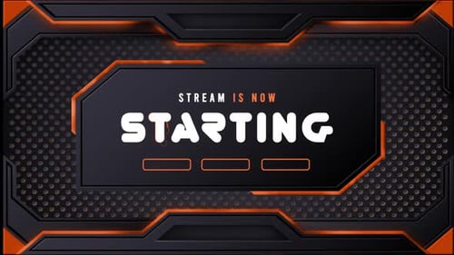 Livestreaming Intro Overlay Twitch Animation Orange Theme