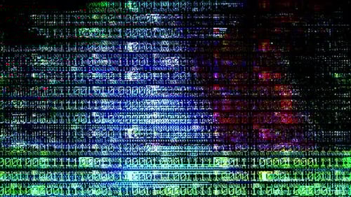 4k Glitch Binary Code