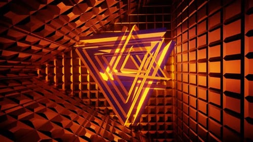 VJ Loop Rotation of an Abstract Geometric Room