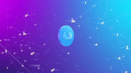 Industry 4.0 Artificial Intelligence Technology Animation 4K