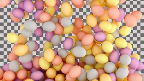 Multicolour Easter eggs Transition