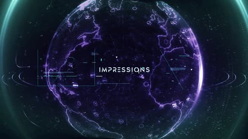 Digital Data Particle Earth Impressions