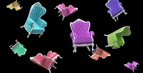 Background of Colored Chairs