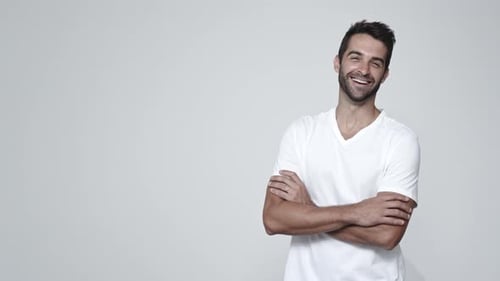 Guy Looking Up To Camera