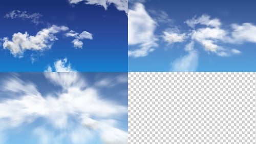 Zoom sur les nuages vers la transparence