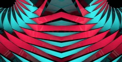 Red Cyan VJ Loop Background
