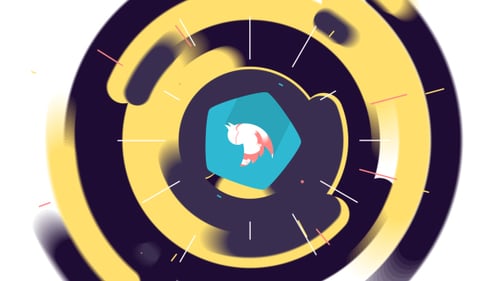 Animación de Logo colorido plano