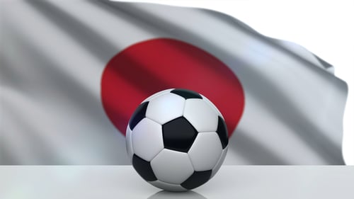 Soccer Ball with Japan Flag