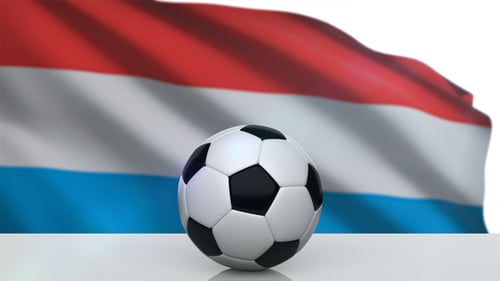 Soccer Ball with Luxembourg Flag