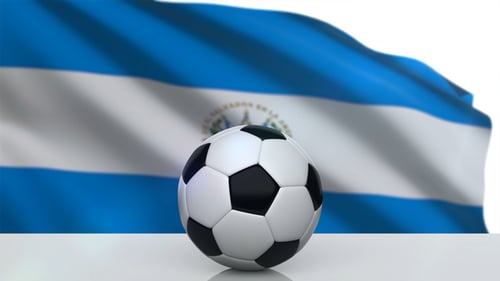 Soccer Ball with Salvador Flag