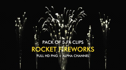 Fireworks - Sparkling Rockets - Pack of 5