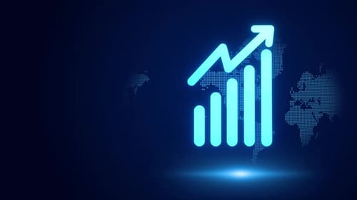 Business growth currency stock and investment economy market share