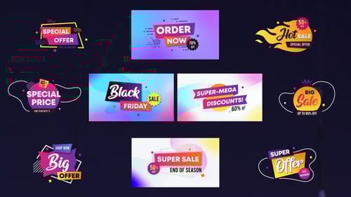 Sales Badges And Titles || After Effects
