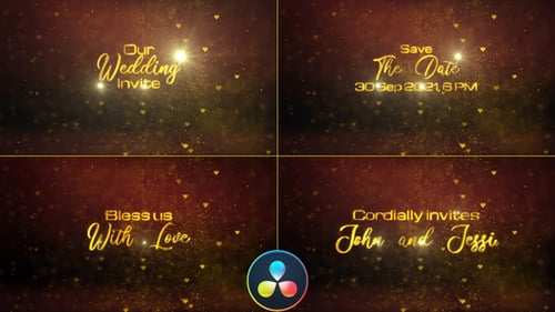 Wedding Invitation Titles - DaVinci Resolve