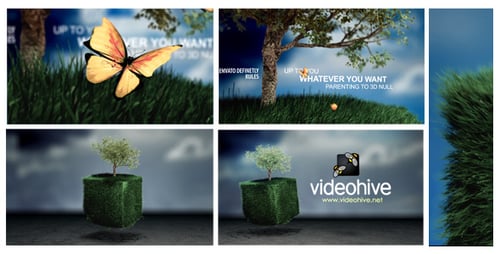 Cubic Grass field Logo Reveal