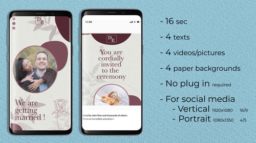 Wedding invitation and Thanks