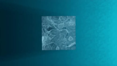 3d Render Illustration of a Sphere in Blue with a Fireball in the Center