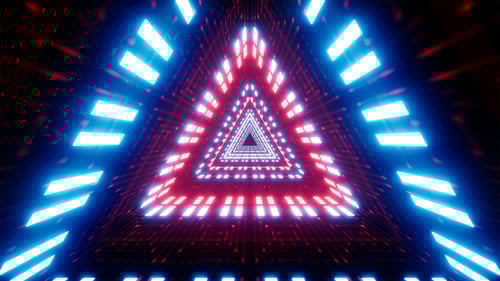 Red and Blue Dot Lights Triangle Vj Loop