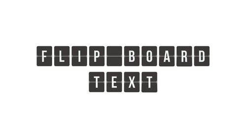 Flip Board Text