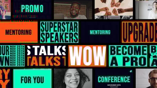 Kinetic Typography Grid Promo