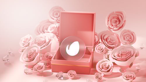 Rose Box Valentine Logo Reveal 3D