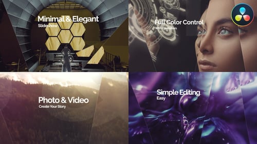 Glass Slideshow Elegant And Minimal for DaVinci Resolve